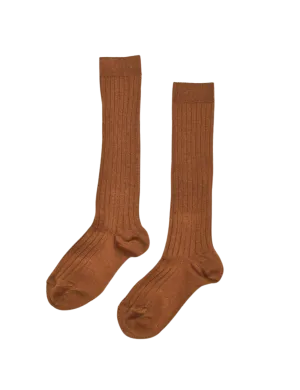 Basic Rib Knee High Socks - Oxide