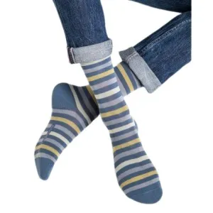 Bleuforet Men's Striped Cotton Socks