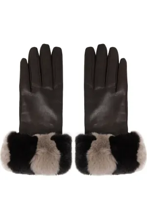 Bruno Carlo Cashmere Lined Lambskin Leather Gloves ART2409 | Havanna Rex Rack  Marrone