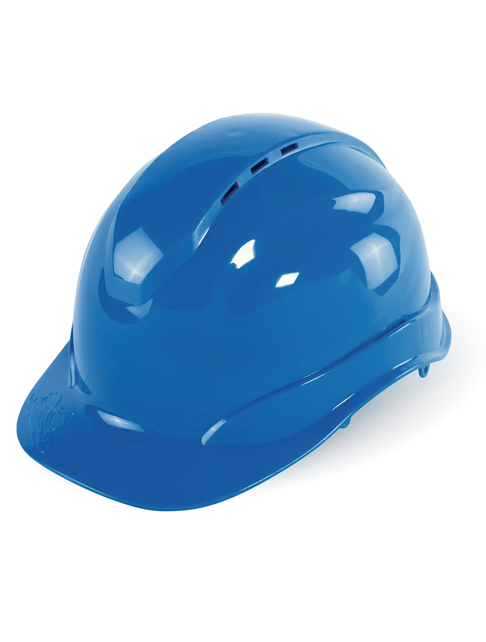 Bullhead Safety™ Head Protection Blue Vented Cap Style Hard Hat with Six-Point Ratchet Suspension - HH-C3-B