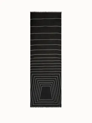 Cashmere Silk Trapezoid Square Print Scarf