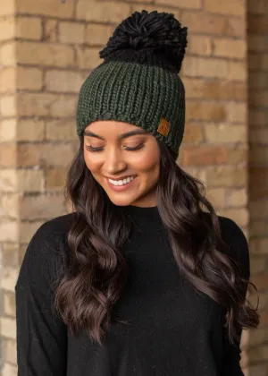 Color Block Large Pom Hat (Panache)