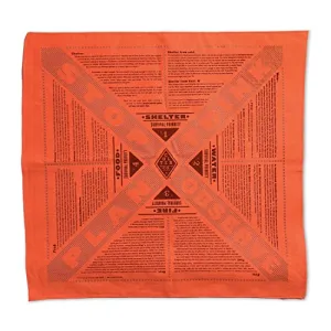 Colter Co. Stayin' Alive Reflective Survival Bandana - 100% Cotton & Unique Bandanas - Made in The USA - Orange