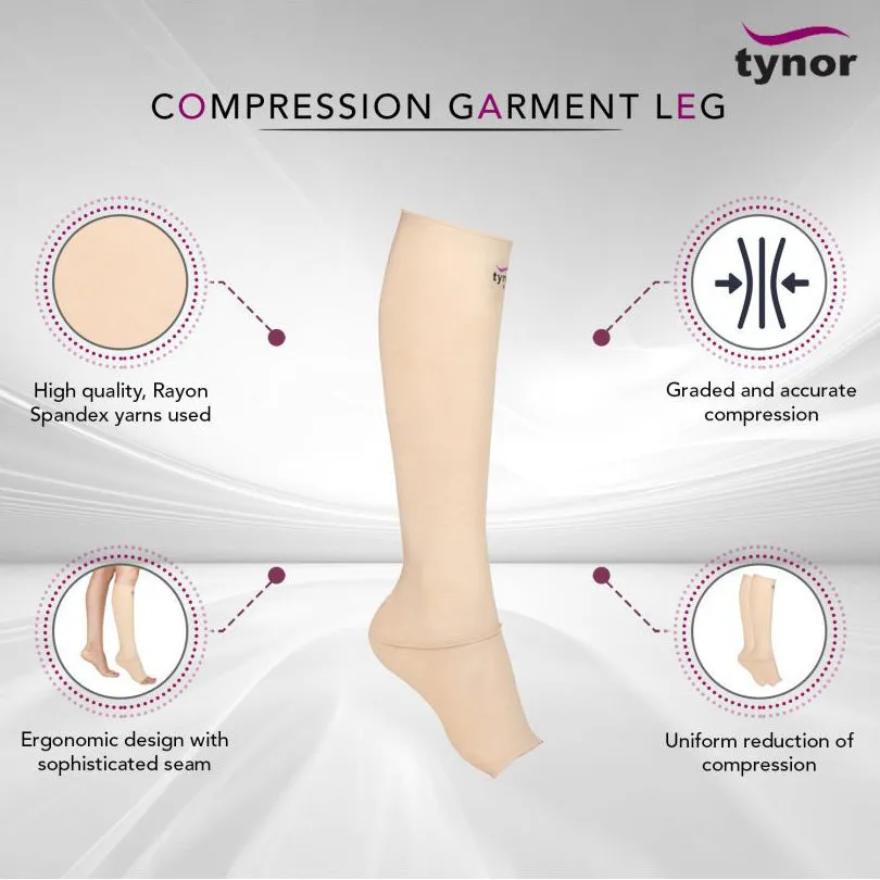 Compression Stocking Leg Below Knee Open Toe (Pair)