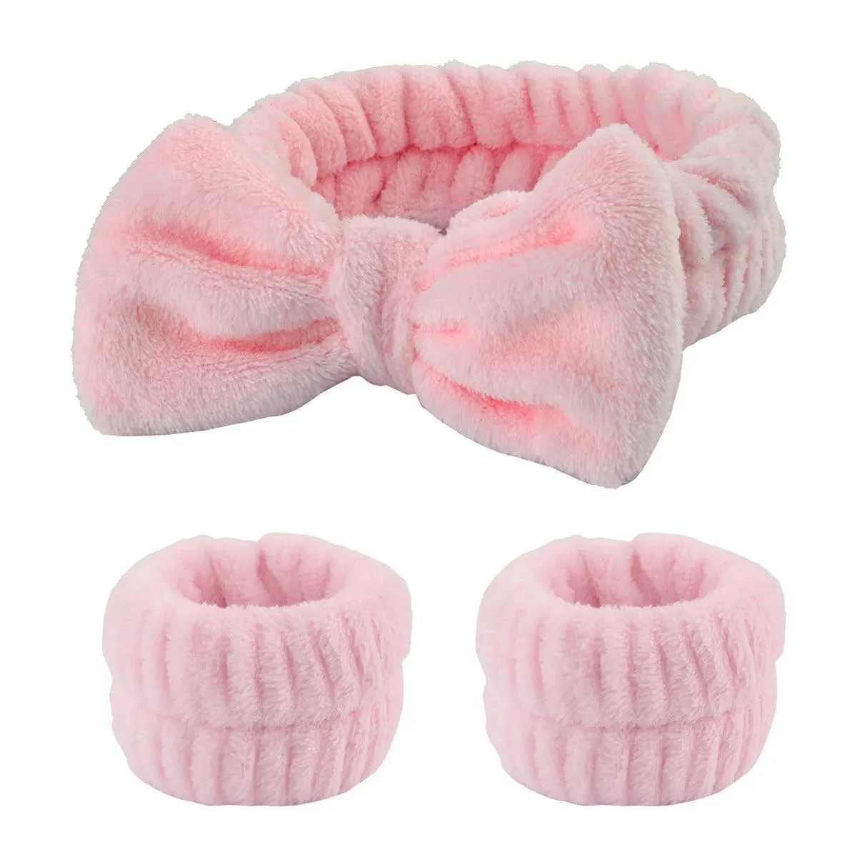 Coral Fleece Headband Set: Stylish Waterproof Hair Accessories