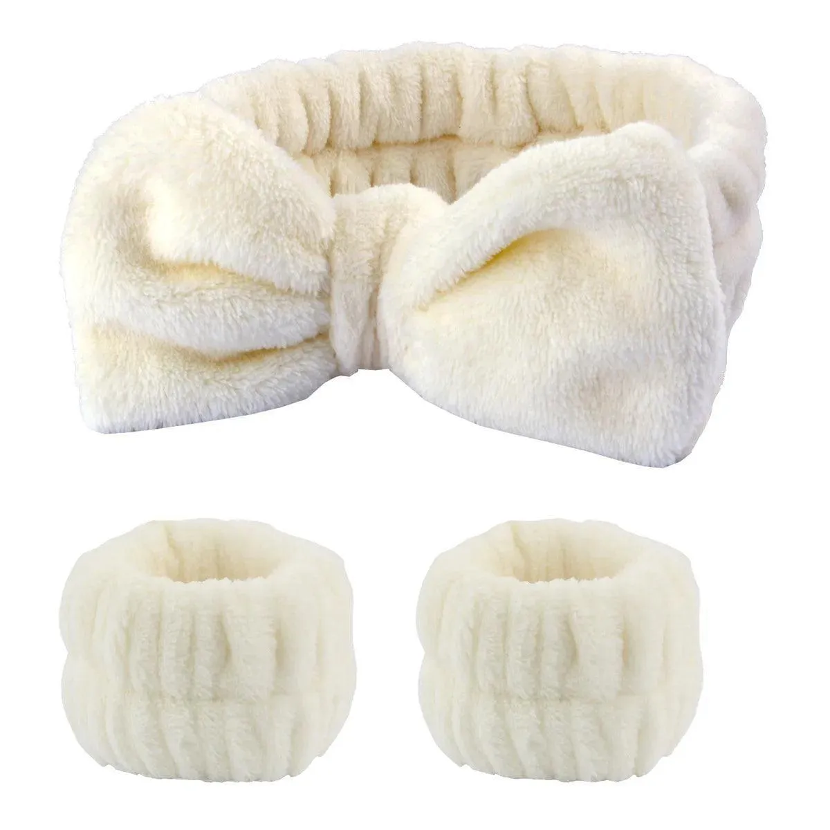 Coral Fleece Headband Set: Stylish Waterproof Hair Accessories