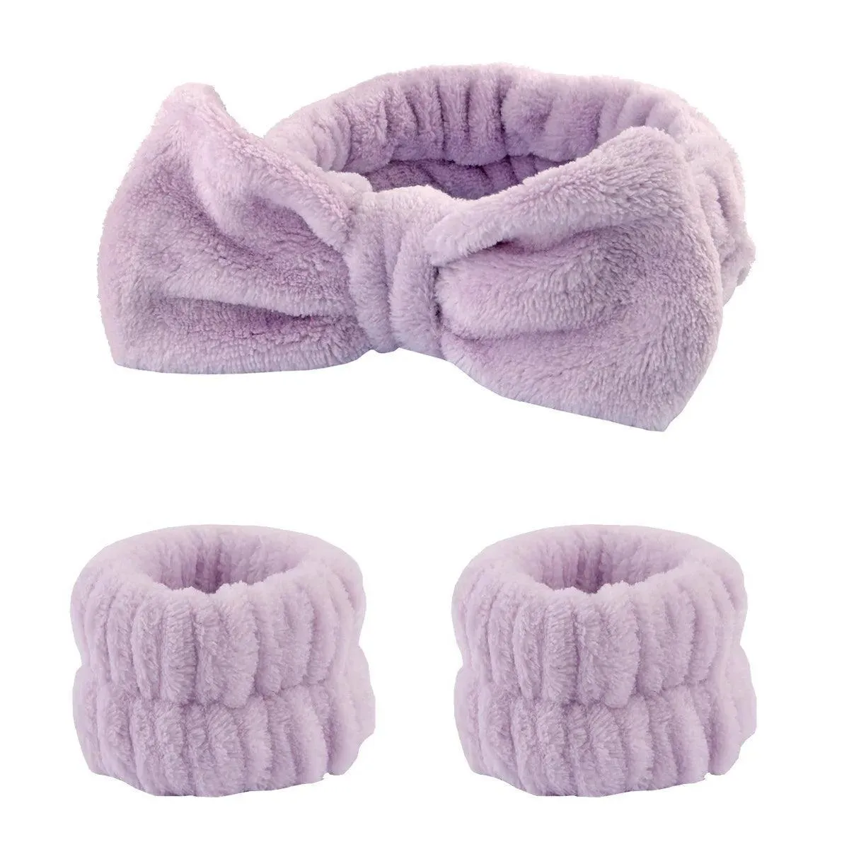 Coral Fleece Headband Set: Stylish Waterproof Hair Accessories