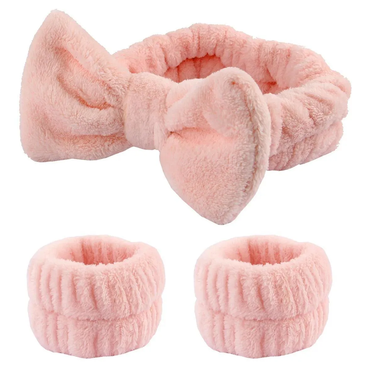 Coral Fleece Headband Set: Stylish Waterproof Hair Accessories