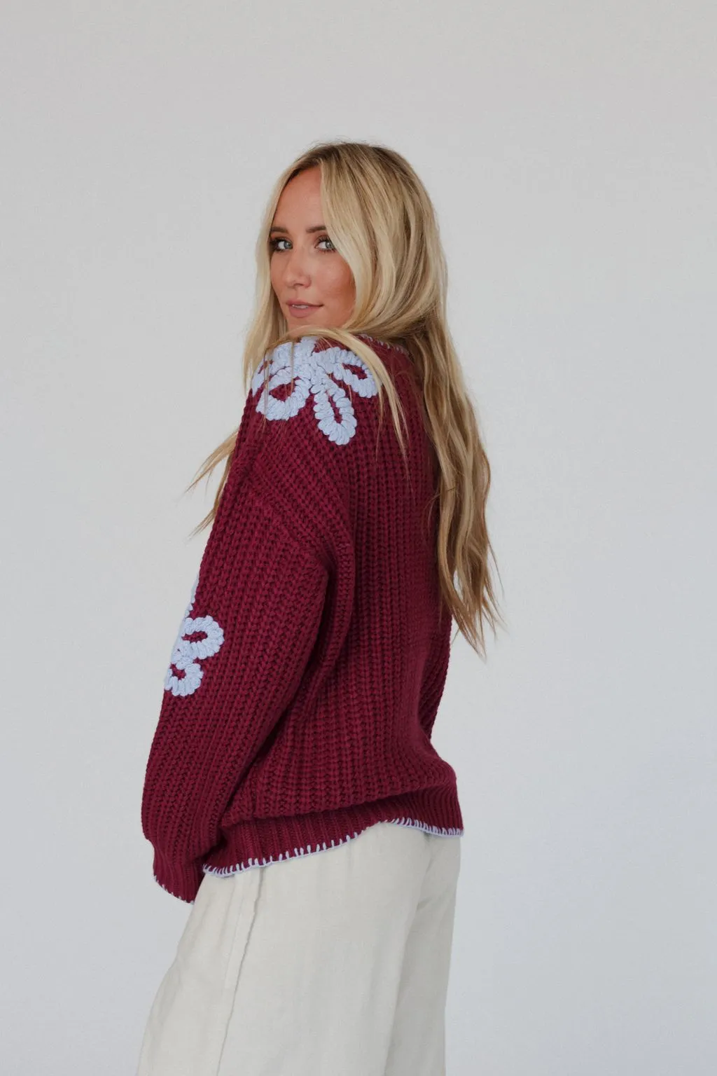 Daisy Belle Sweater - Purple