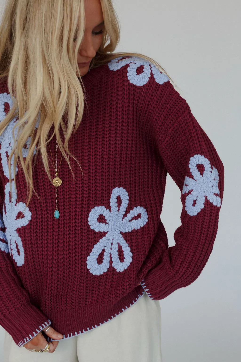 Daisy Belle Sweater - Purple