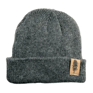 Doug Fir 100% Merino Wool   Cork Beanie | Charcoal