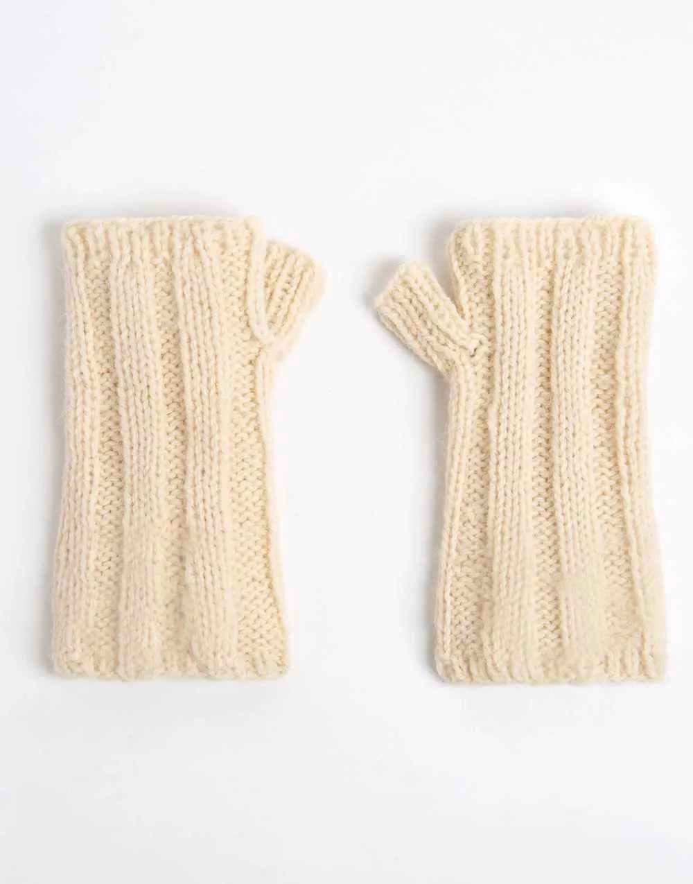 Fingerless Alpaca Gloves Knitting Kit, Wool Couture