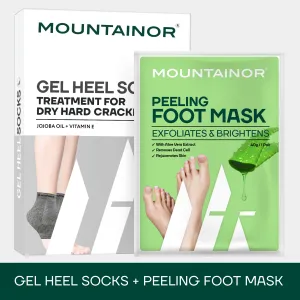 Foot Peeling Mask & Silicone Gel Heel Socks (COMBO)