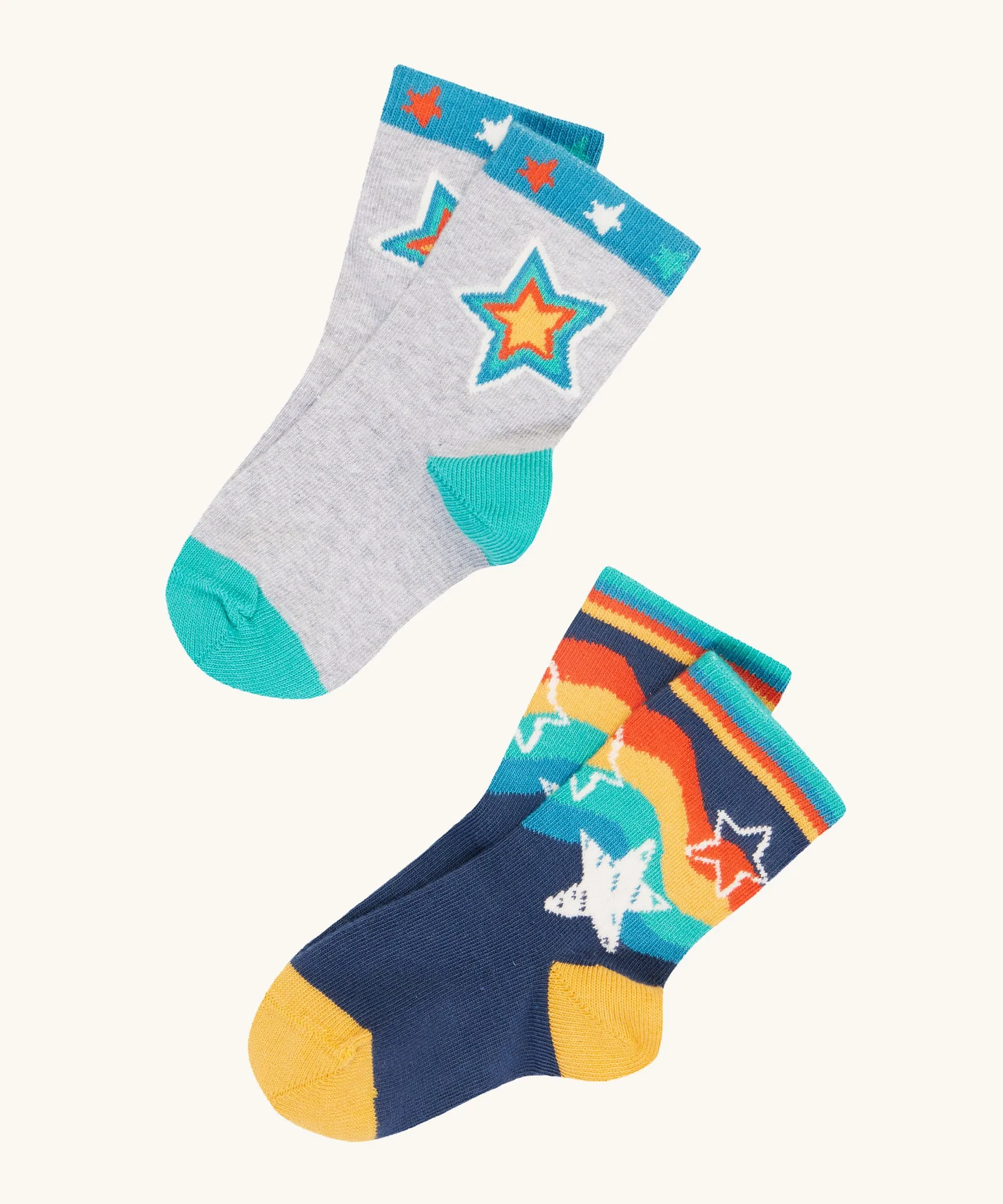 Frugi Little Socks - Stars 2 Pack