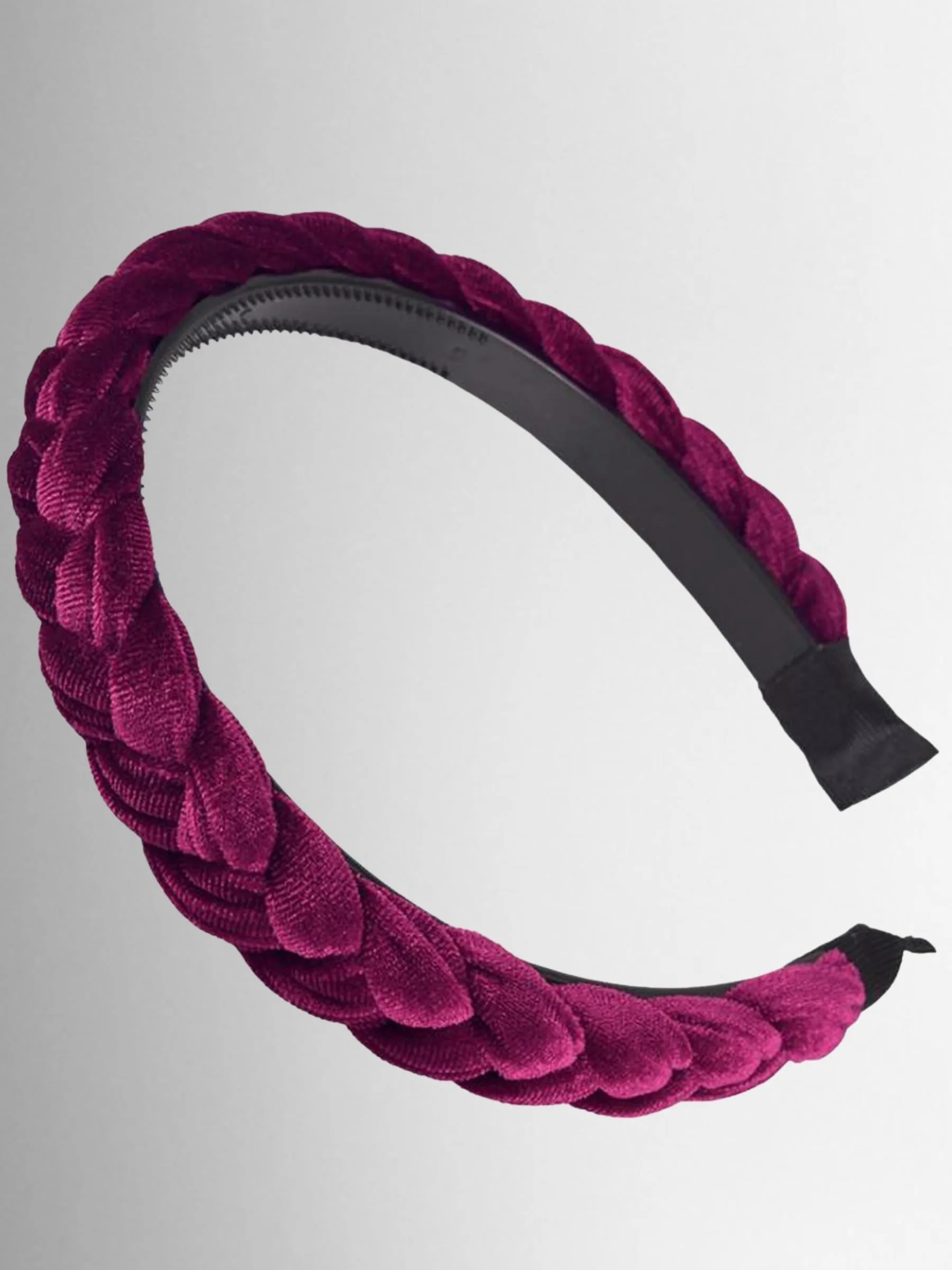 Girls and Womens Velvet Braided Headband