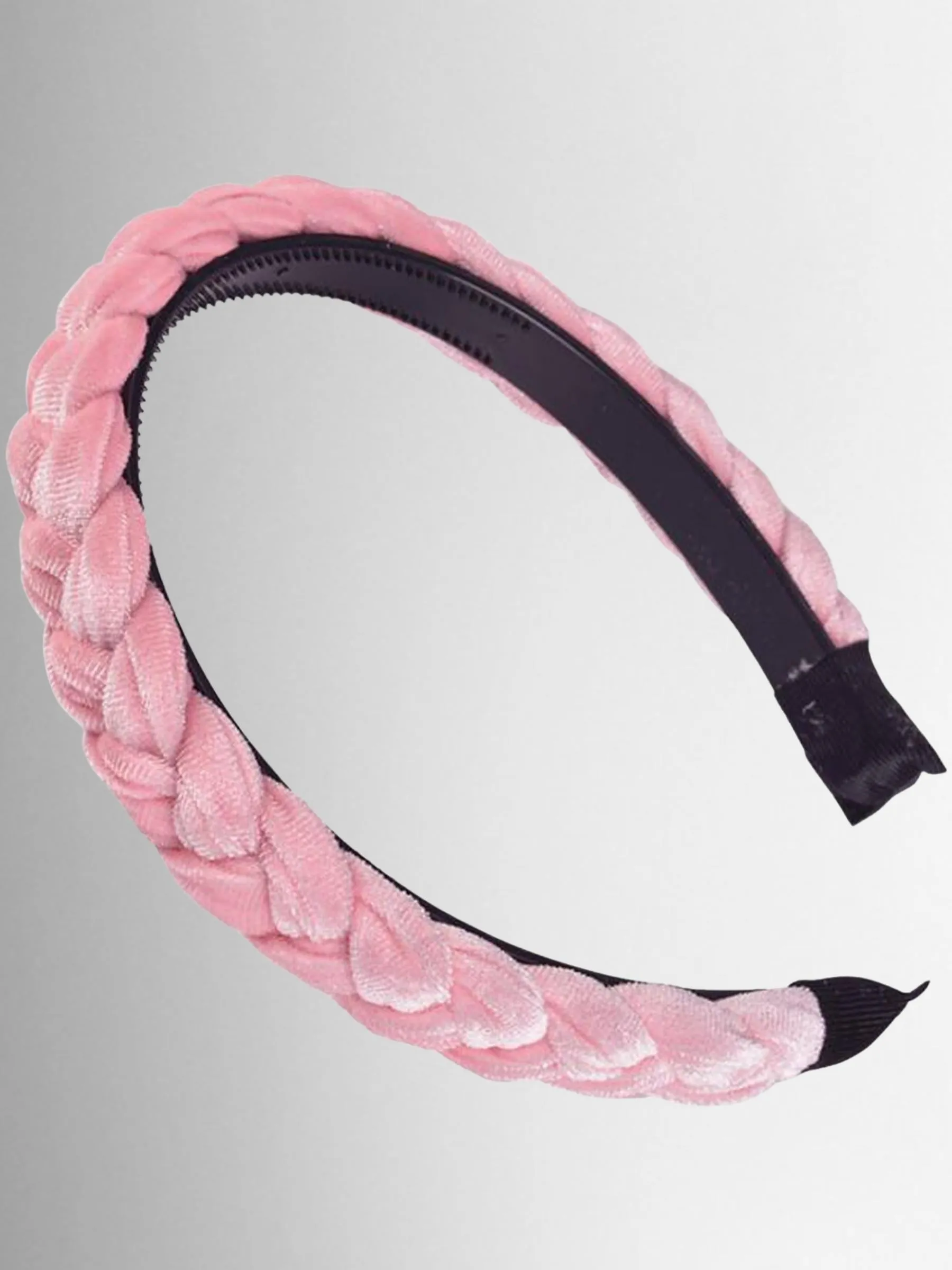 Girls and Womens Velvet Braided Headband