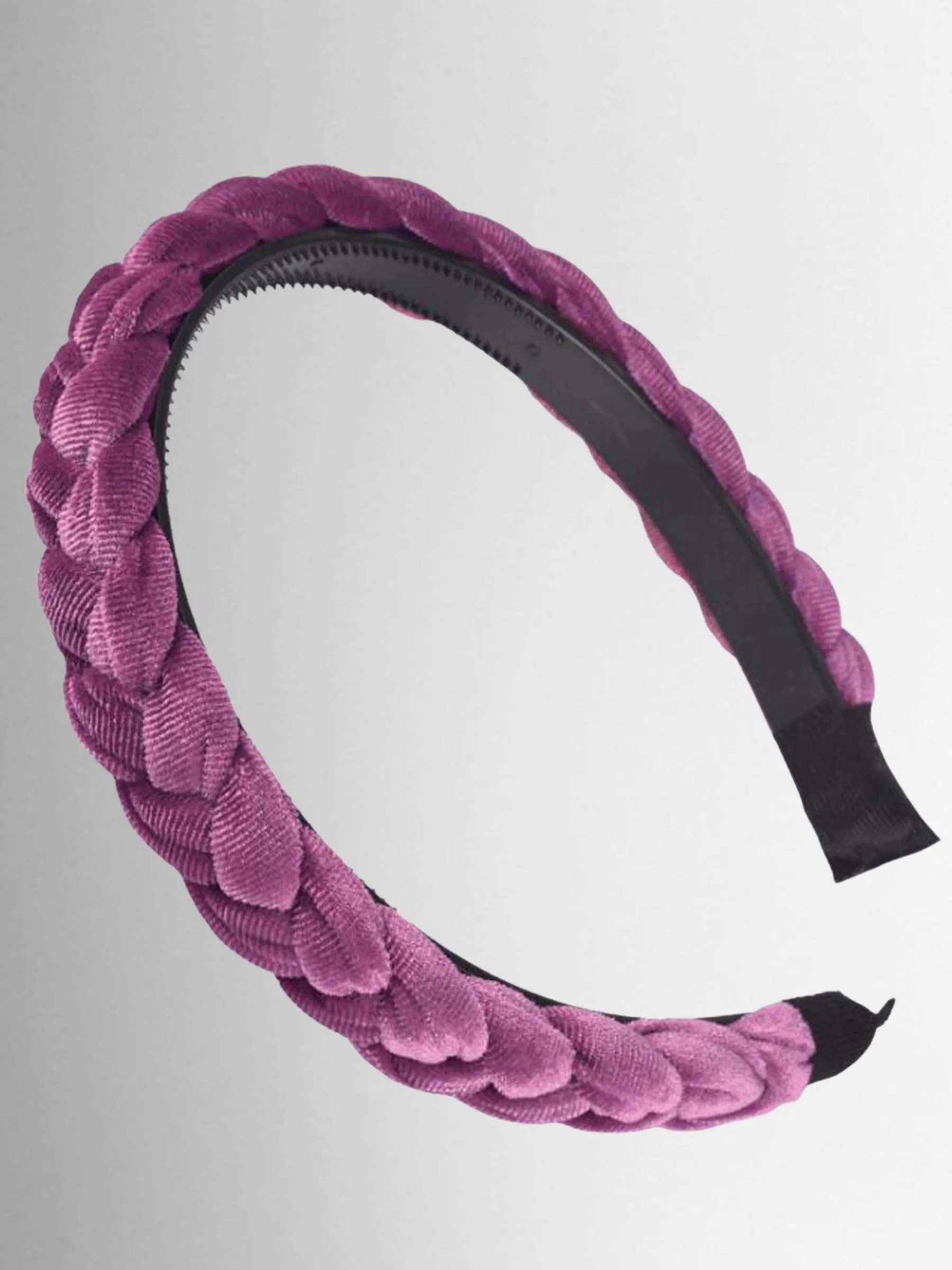 Girls and Womens Velvet Braided Headband