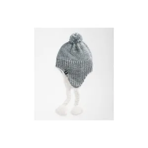 Girls' Purrl Stitch Earflap Beanie