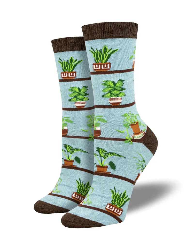 Houseplants Women's Bamboo Crew Sock