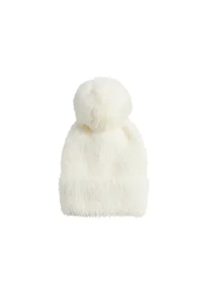 Ivory Pom Beanie for Toddlers