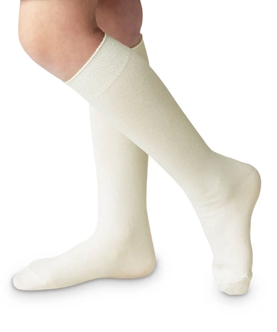 Jefferies Socks Classic White Nylon Knee High Socks