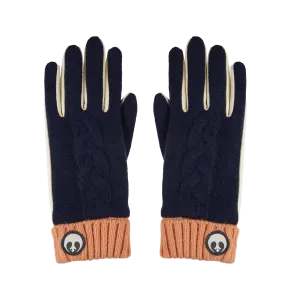 Leia Faux Leather & Knit Gloves