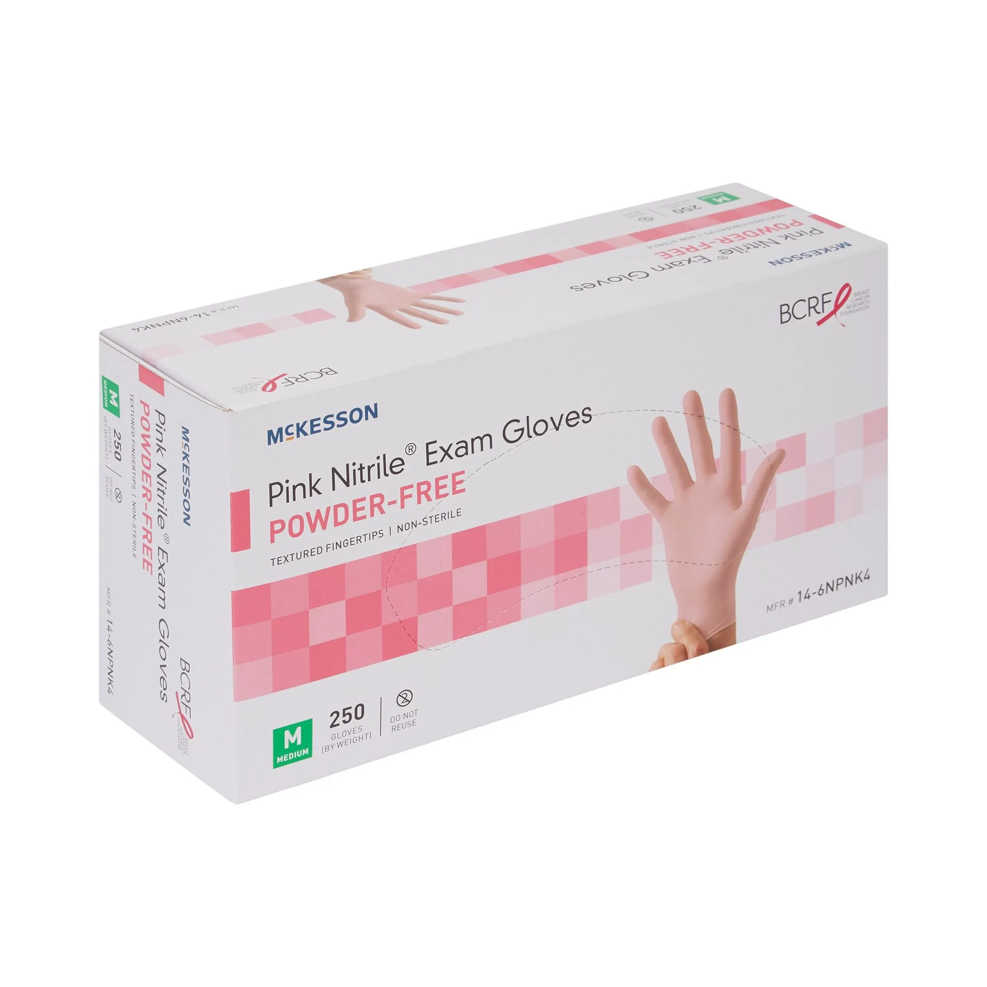 McKesson Pink Nitrile® Exam Gloves - Medium