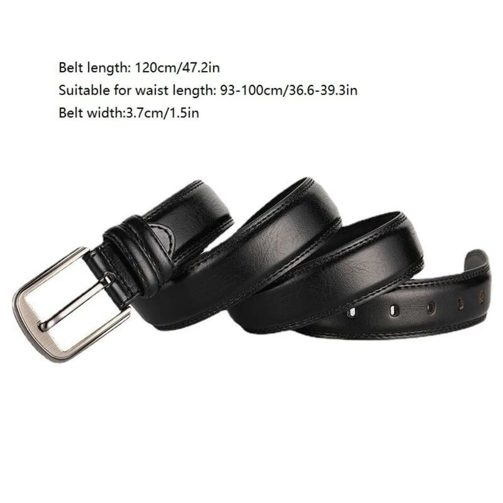 Men's Leather Strap Belt Men's Pin Buckle Luxury Waistband