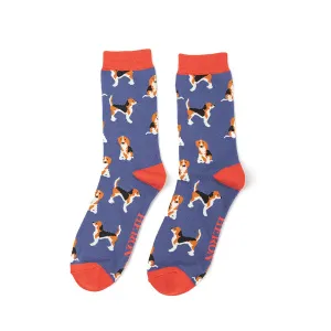 Mr Heron Beagle Pups Denim Socks