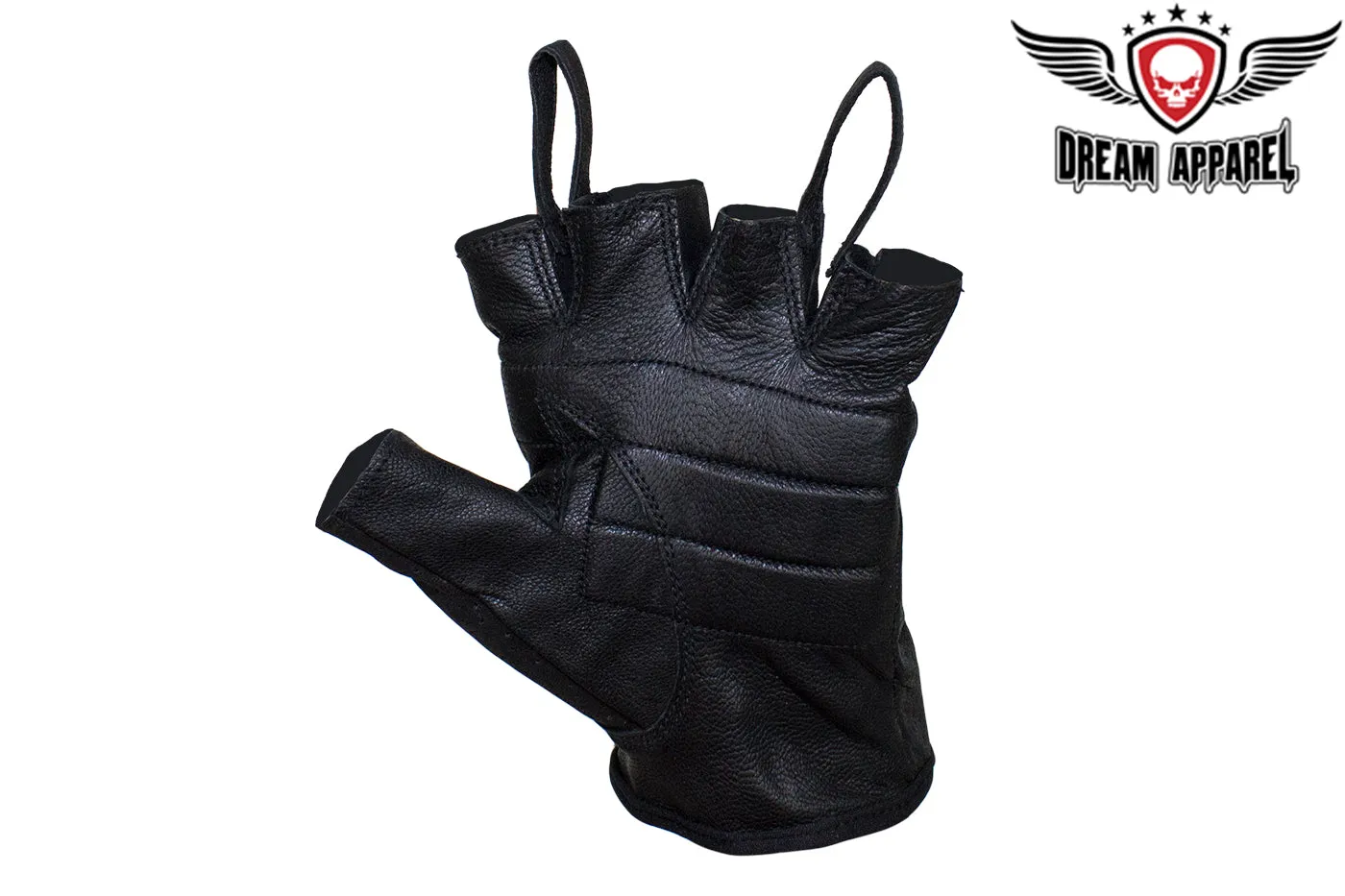 Nappa Leather Fingerless Riding Gloves