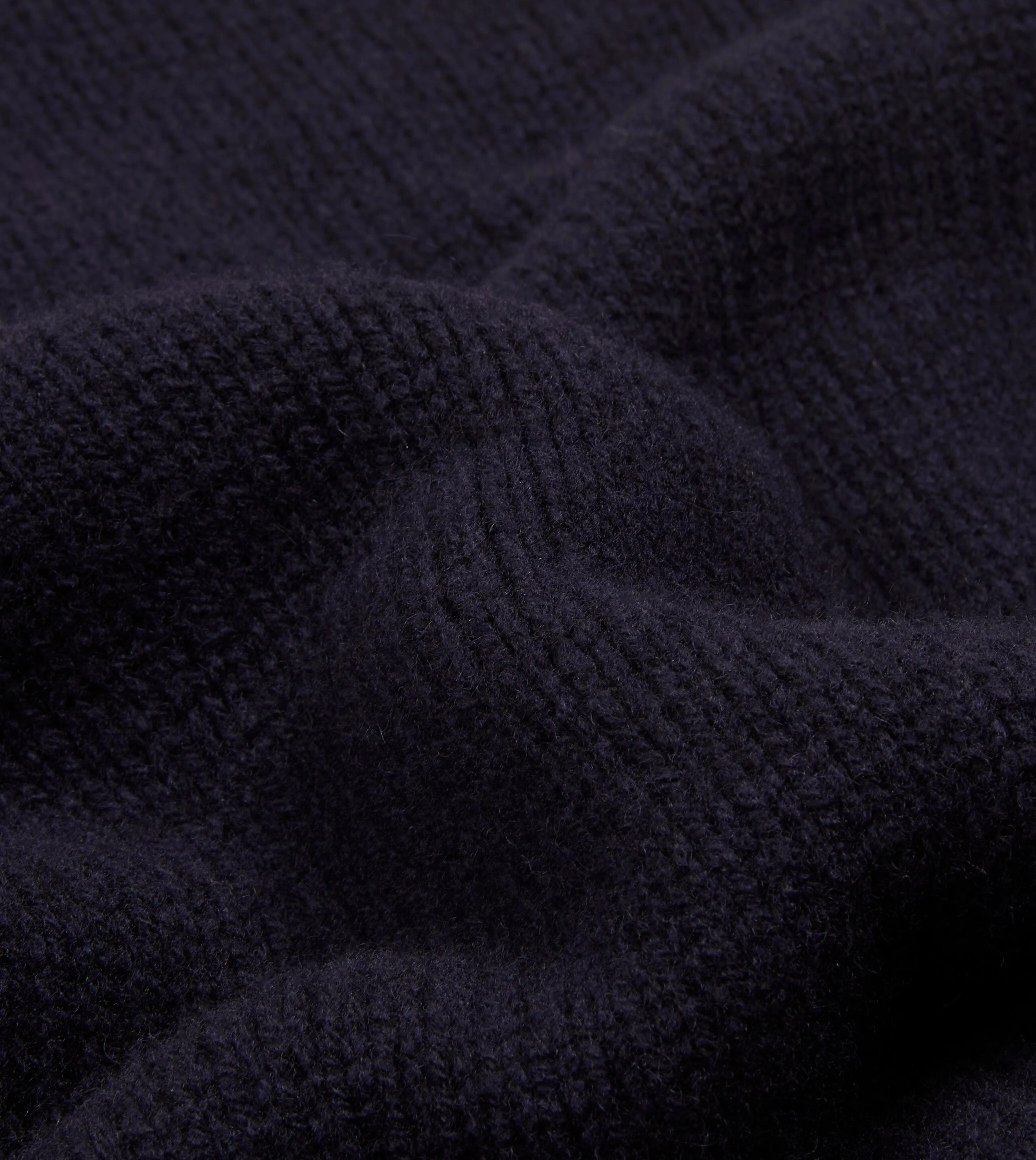 Navy Lambswool Submariner Roll Neck Jumper