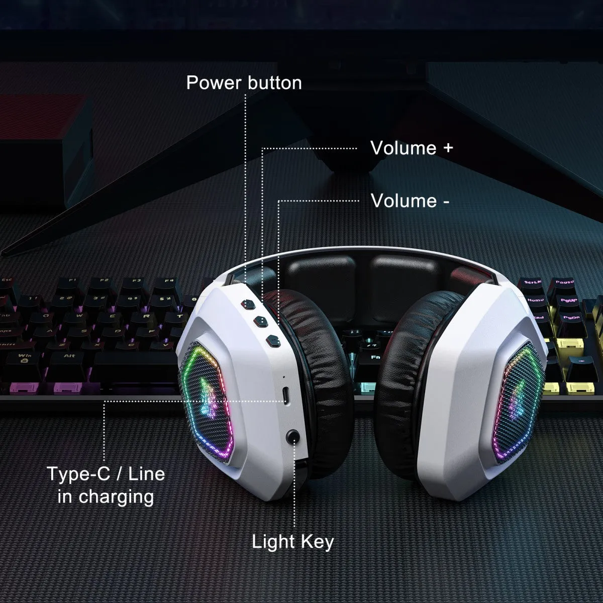 ONIKUMA B100 Tri-mode RGB Wireless Gaming Headset