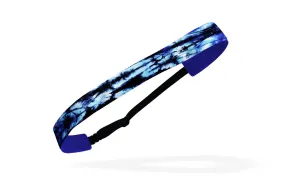 RAVEbandz Adjustable Headbands - (Black /Blue Tie Dye)