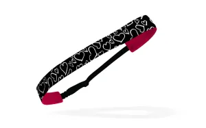 RAVEbandz Adjustable Headbands  - (Chalkboard Hearts)