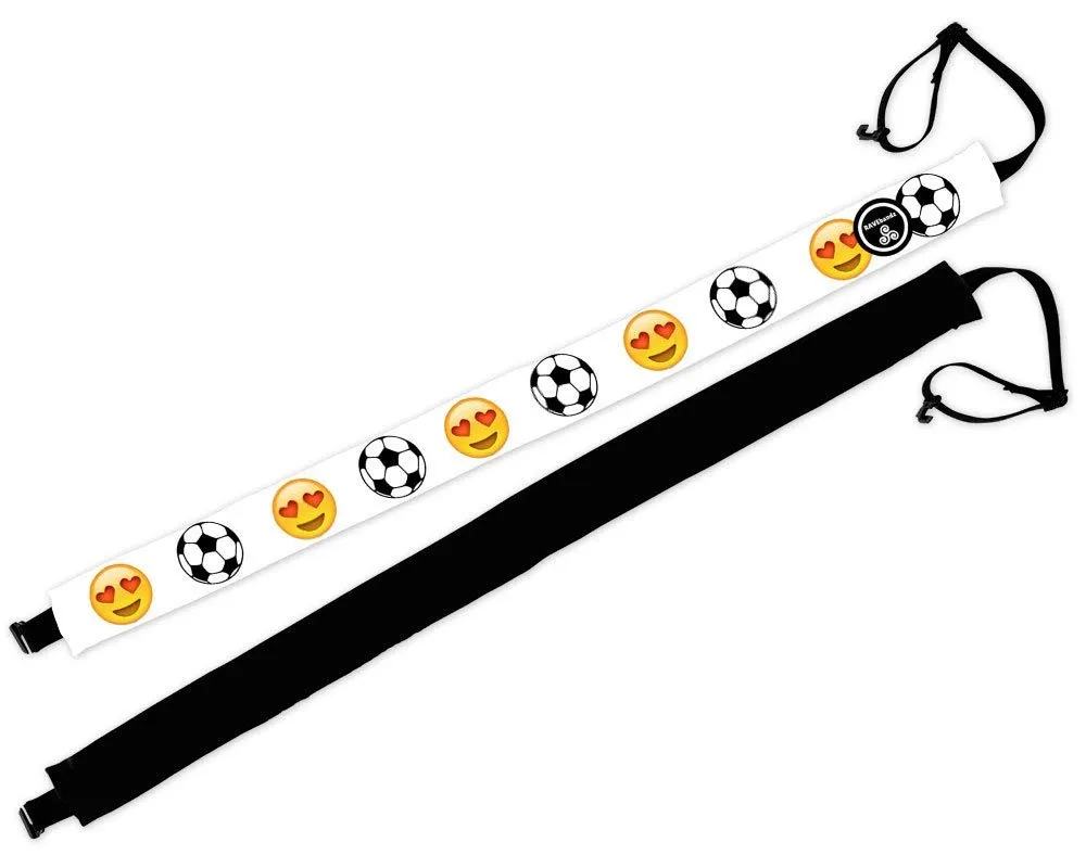 RAVEbandz Adjustable Headbands Soccer - (Emoji Love)