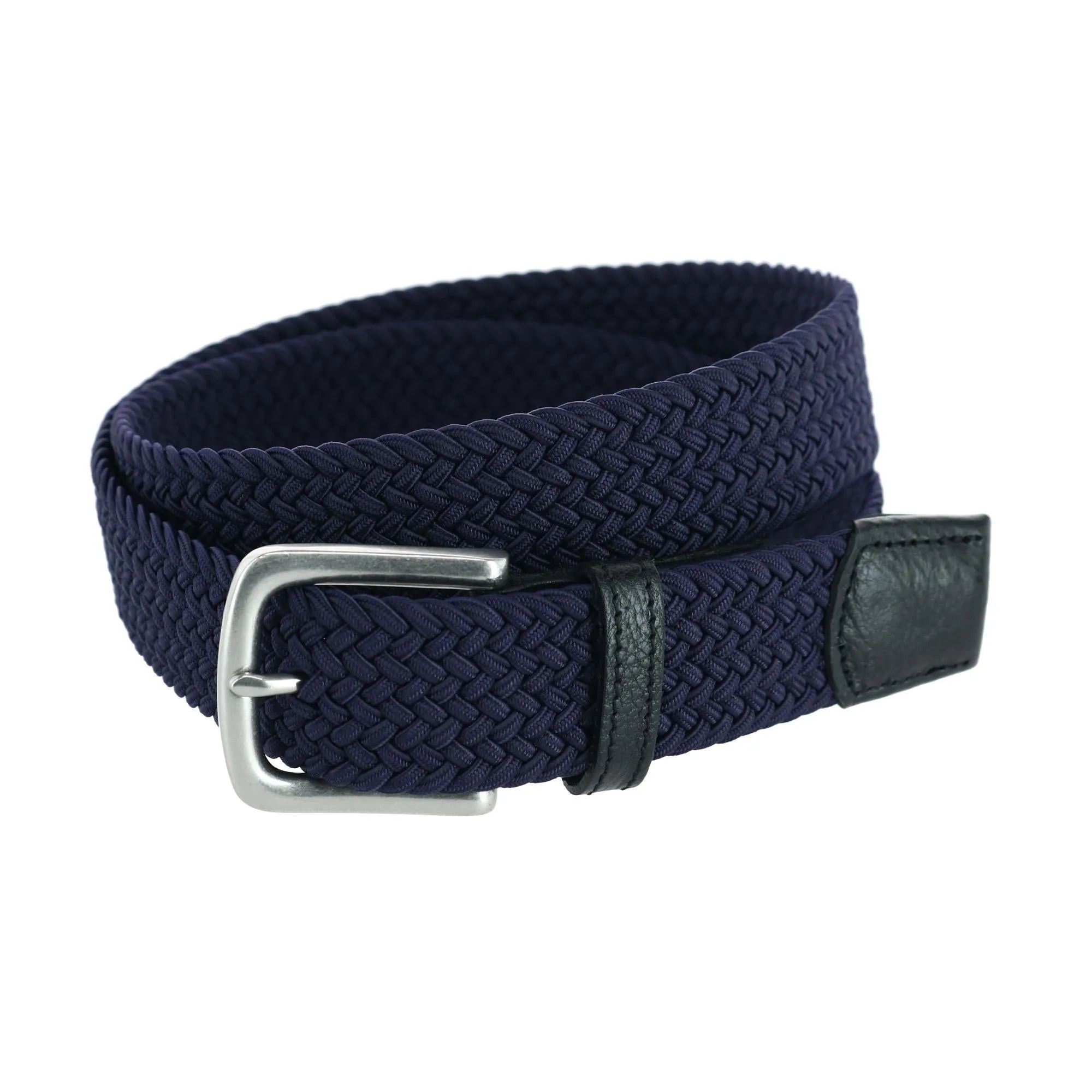 Riverside Big and Tall Solid Stretch Weave Belt