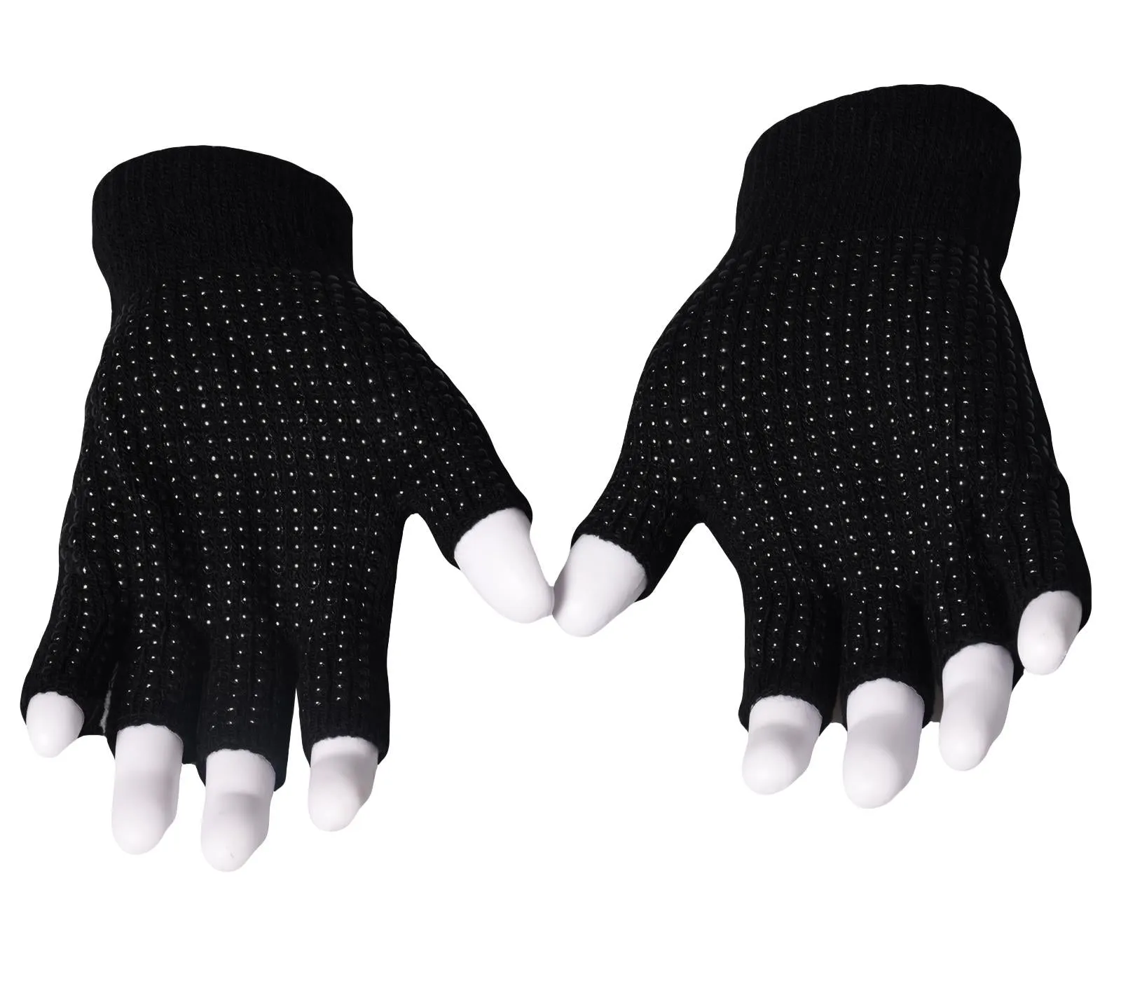 Unisex Fingerless Gripper Gloves - Pack of 6